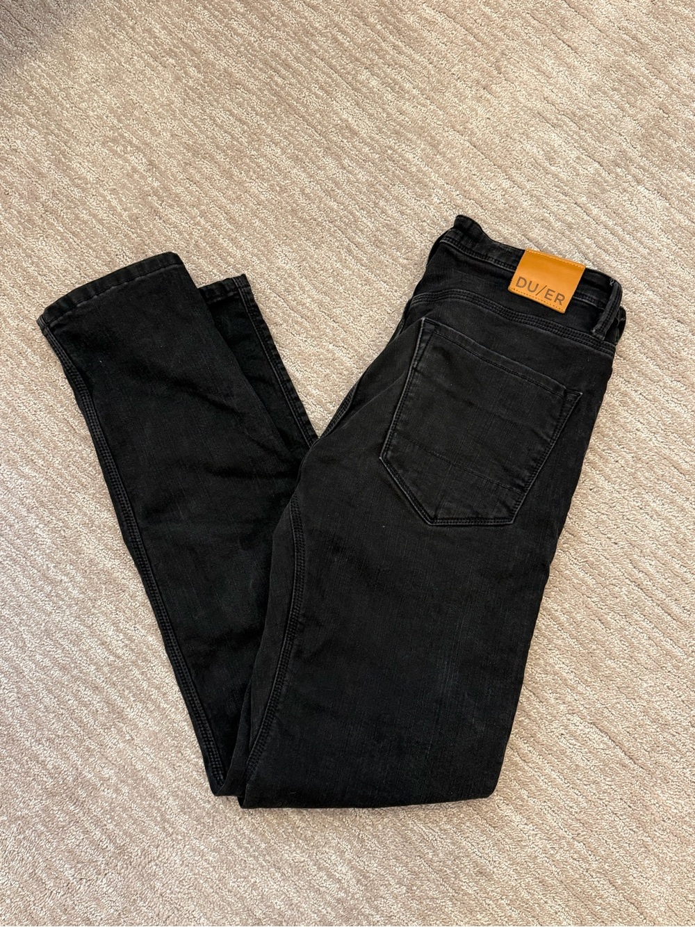 DU/ER Black Slim Jeans